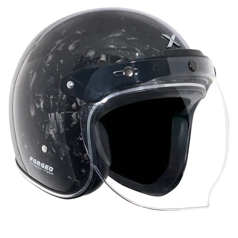 AXOR Retro Jet Forgrd Carbon Forged Carbpn Half Face Helmet