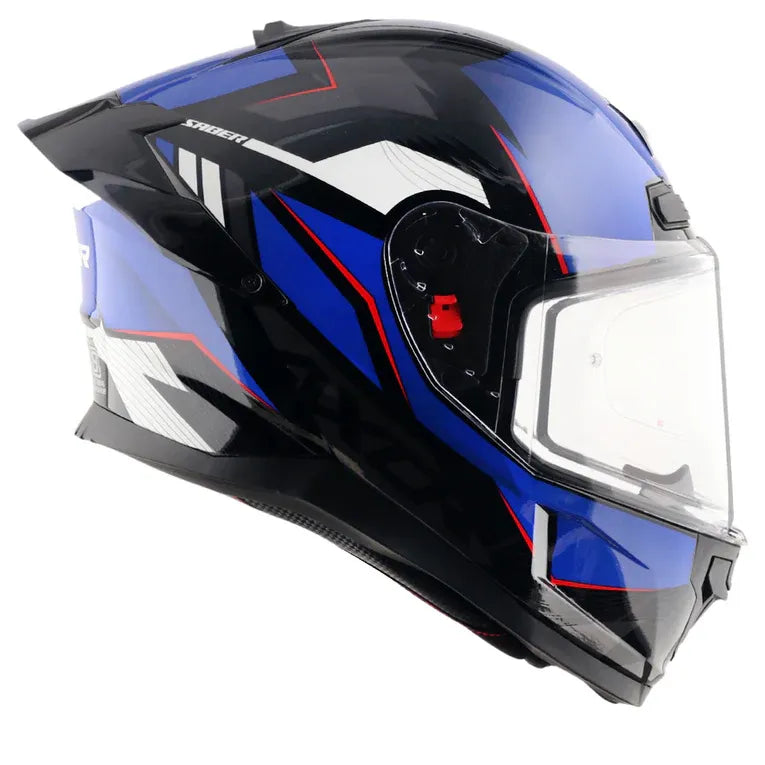 AXOR Saber Shadow Black M Blue Full Face Helmet