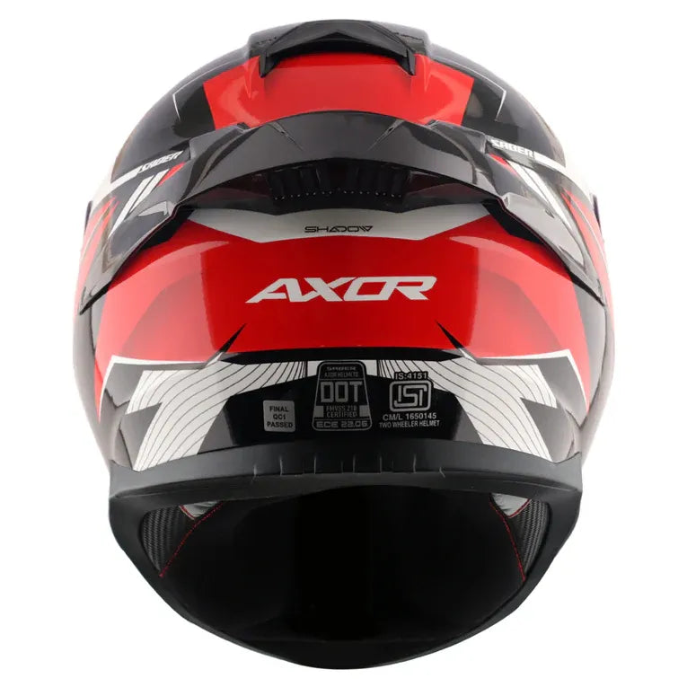 AXOR Saber Shadow Black Red Full Face Helmet