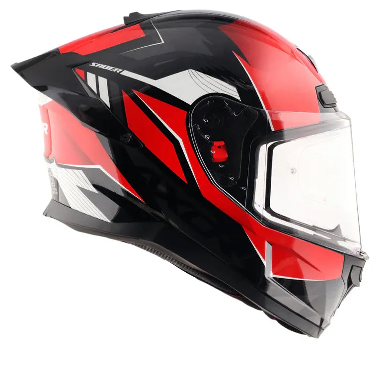 AXOR Saber Shadow Black Red Full Face Helmet