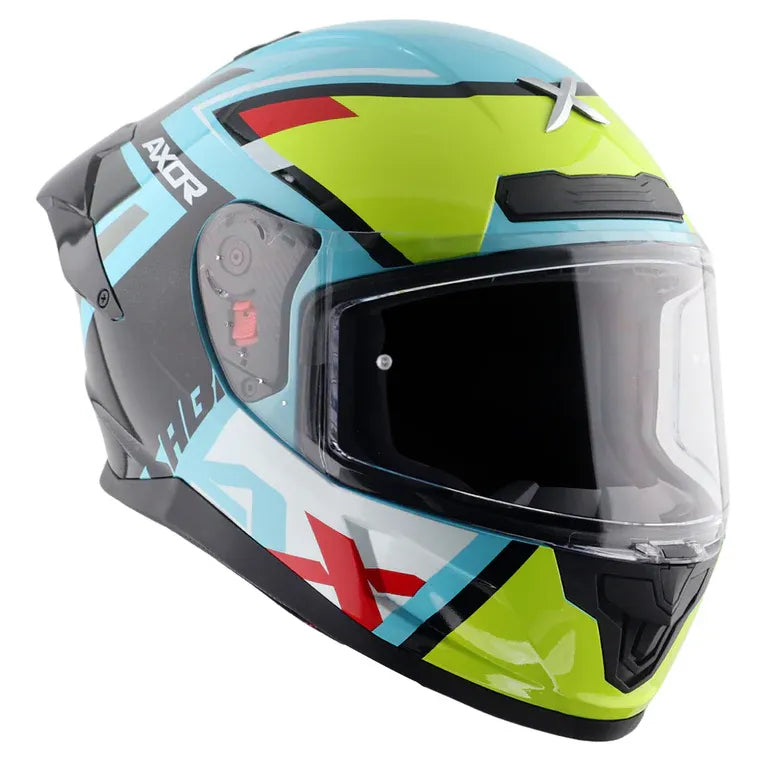 AXOR Saber X Sport Black Neon Yellow Full Face Helmet
