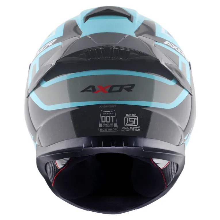 AXOR Saber X Sport Black Neon Yellow Full Face Helmet