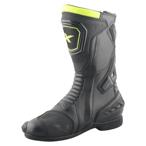 Axor Slip Stream Pro 8 Black Neon Green Riding Gears Boots