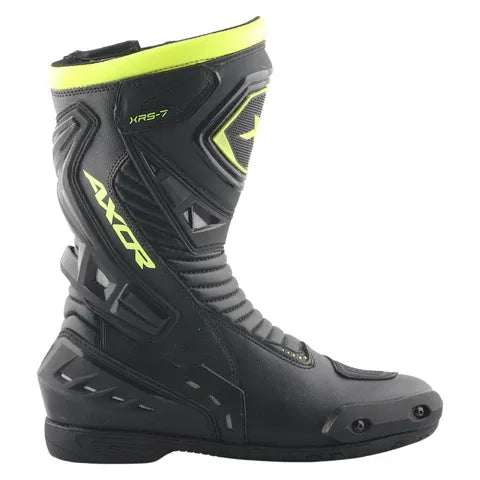 Axor Slip Stream Pro 8 Black Neon Green Riding Gears Boots