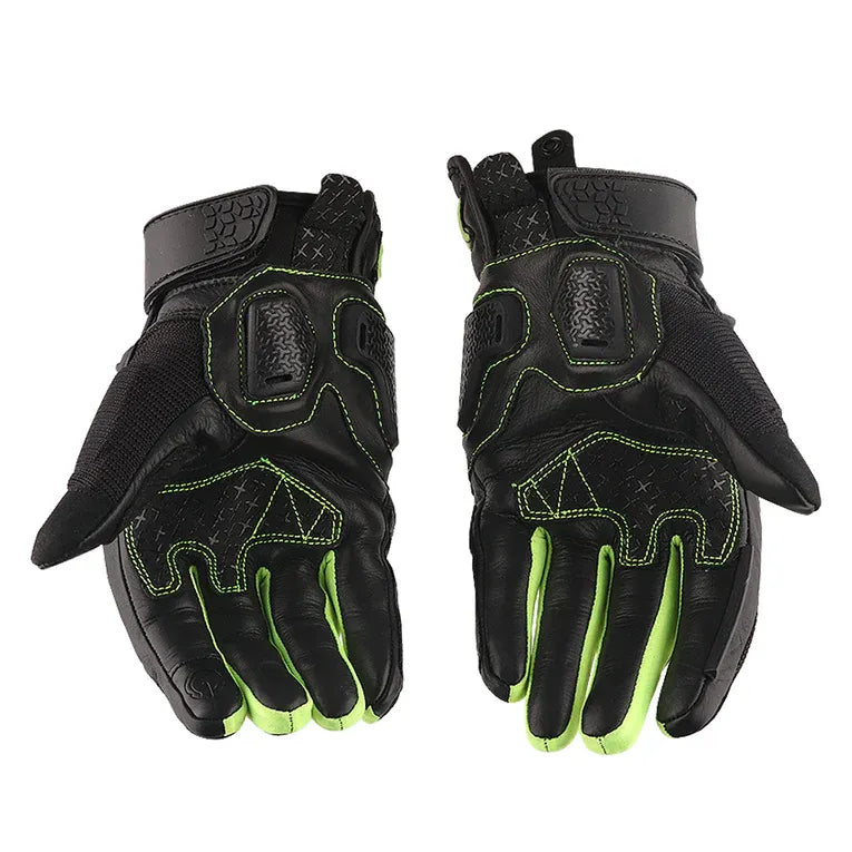 Axor Viper Black Neon Green Gloves Riding Gears