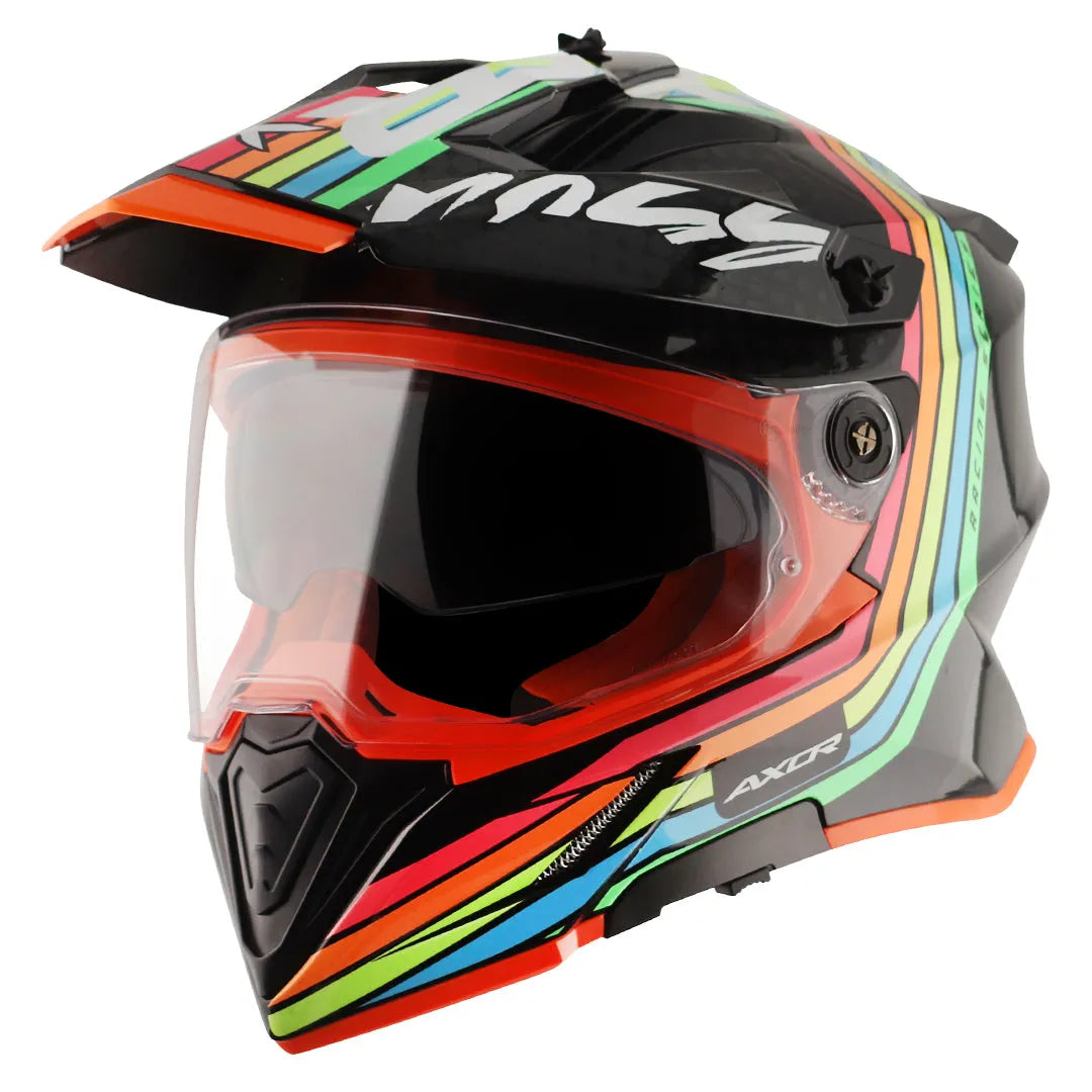 AXOR X Cross X2 Dual Visor Black Grey Off Road Helmet