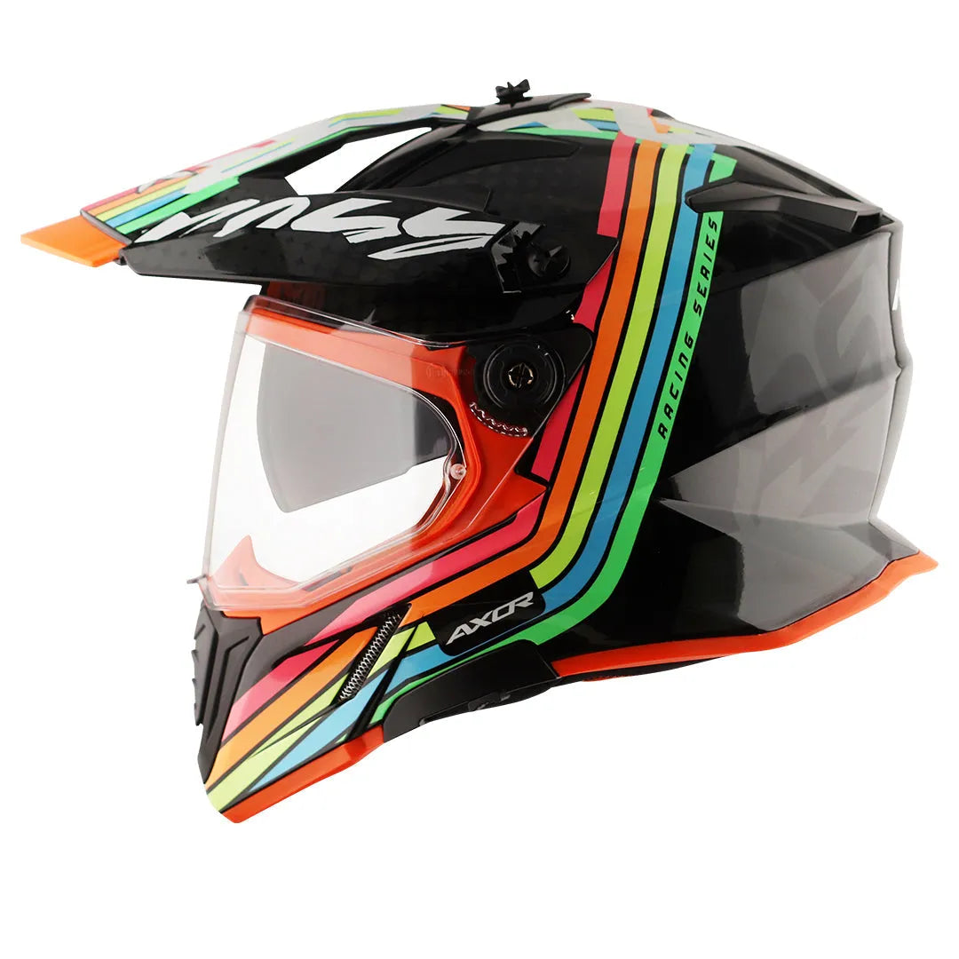 AXOR X Cross X2 Dual Visor Black Grey Off Road Helmet