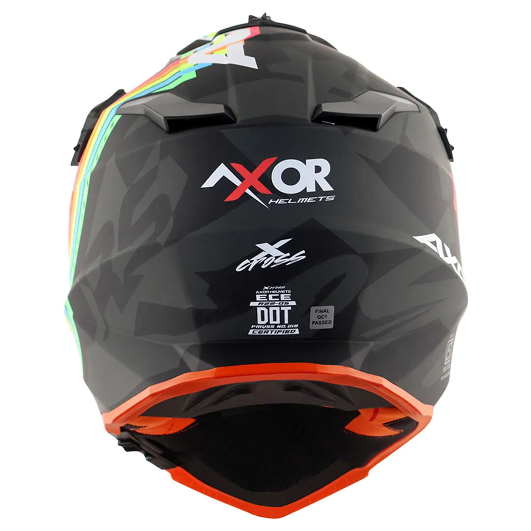 AXOR X Cross X2 Dual Visor Dull Black Grey Off Road Helmet