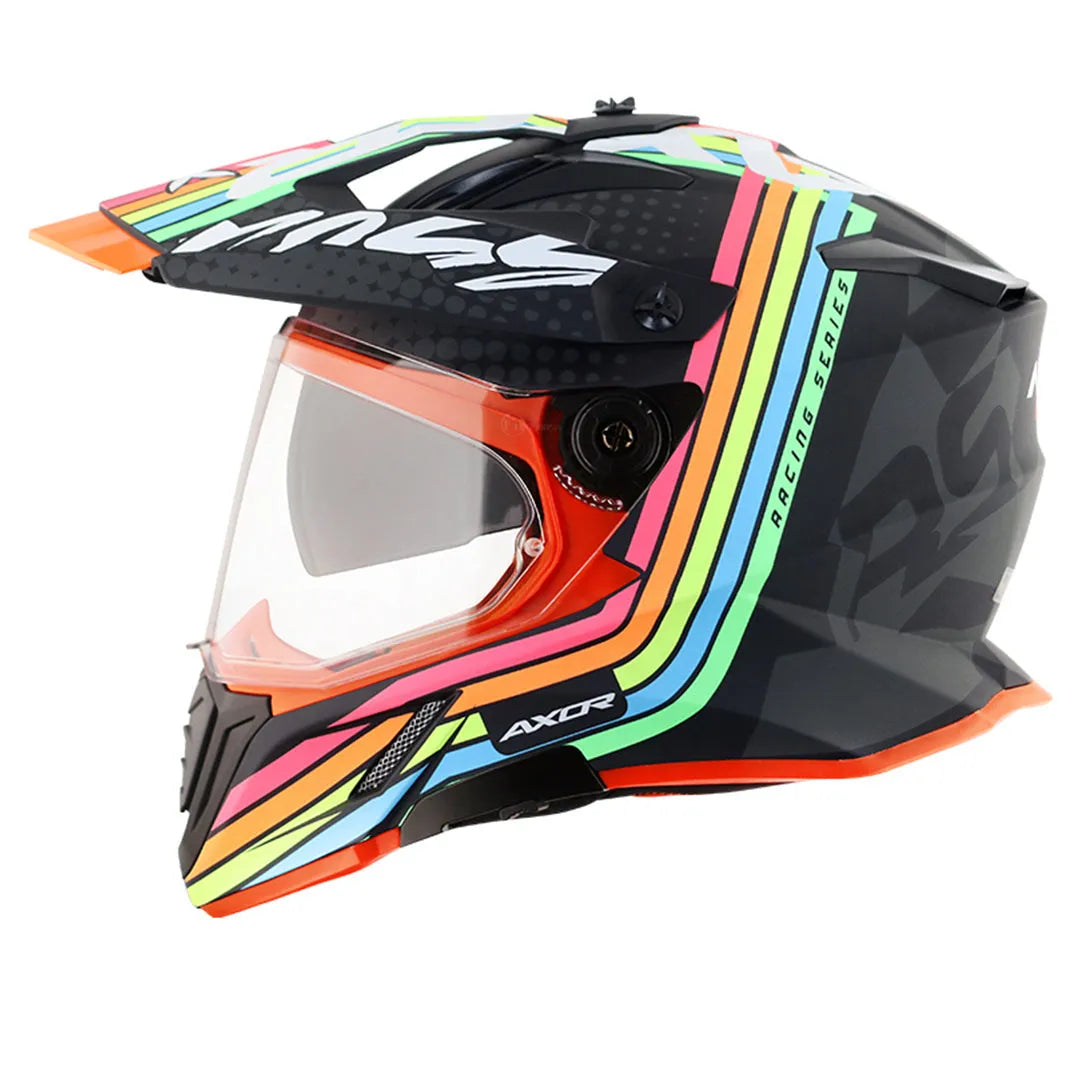 AXOR X Cross X2 Dual Visor Dull Black Grey Off Road Helmet