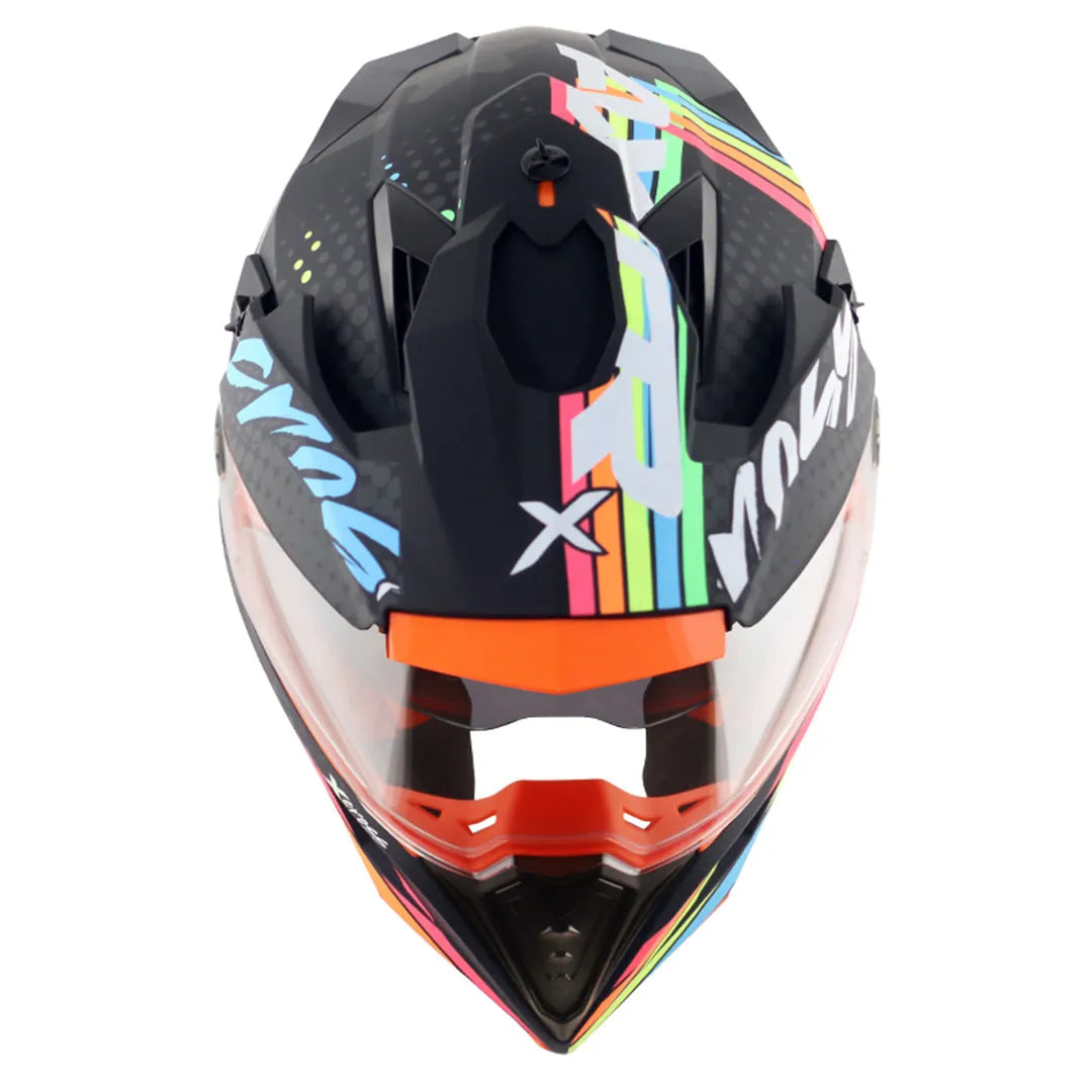 AXOR X Cross X2 Dual Visor Dull Black Grey Off Road Helmet