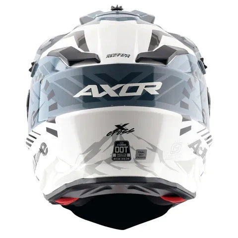 Axor XCross Dual Visor Speedometer White Grey Full Face Helmet