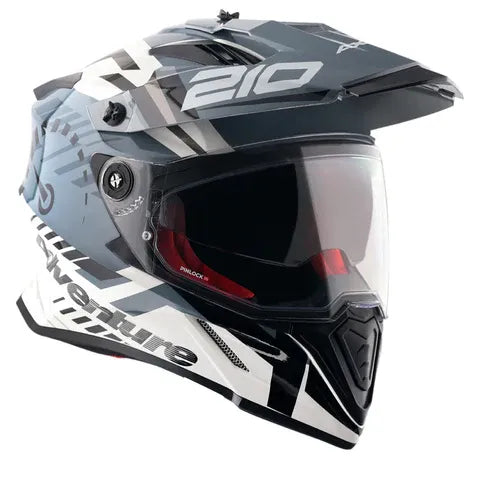 Axor XCross Dual Visor Speedometer White Grey Full Face Helmet