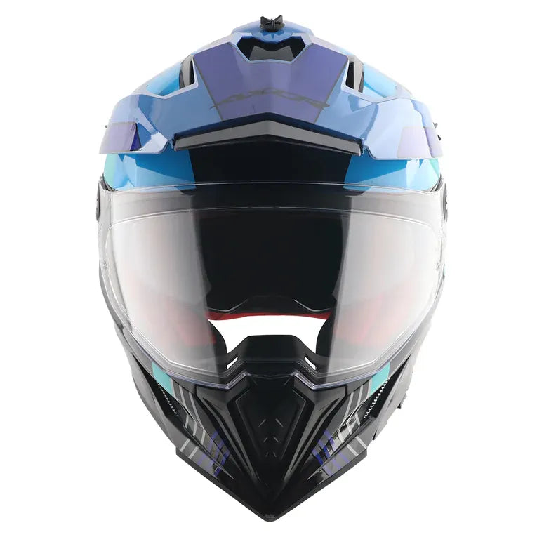 Axor Xcross Gambling Black Blue Off Road Helmet