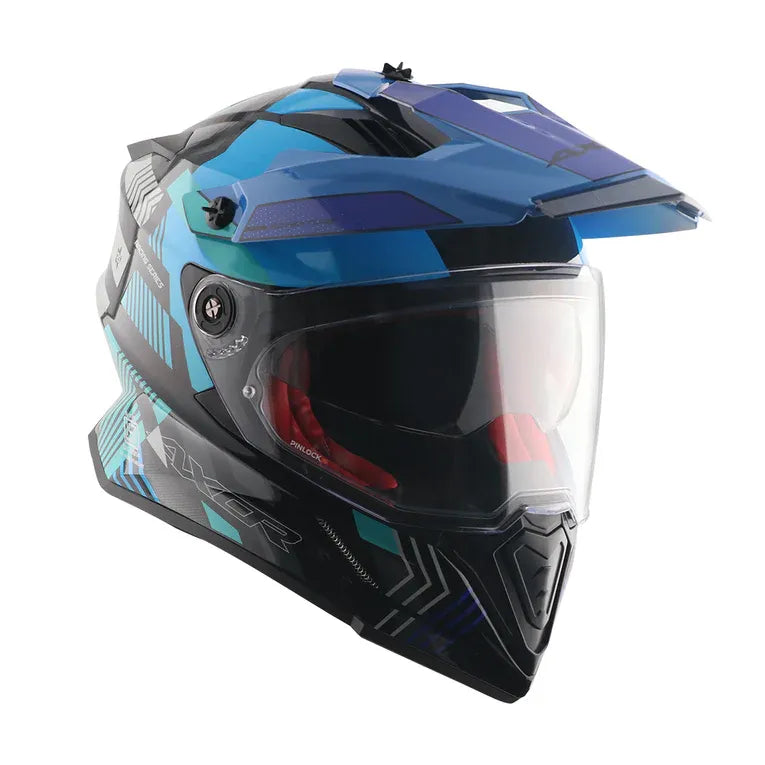 Axor Xcross Gambling Black Blue Off Road Helmet