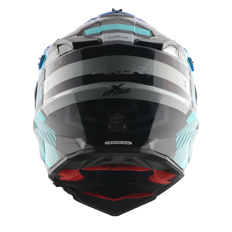 Axor Xcross Gambling Black Blue Off Road Helmet