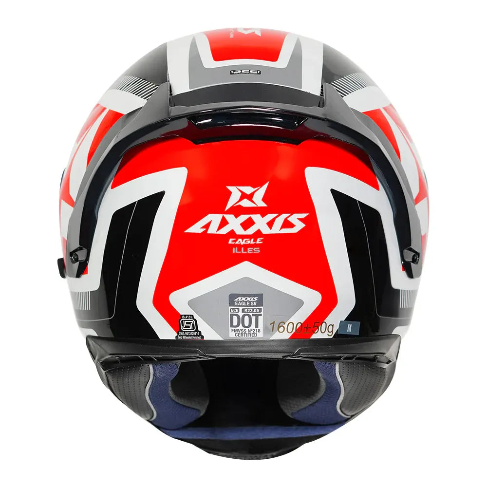 AXXIS 109Bsv Eagle Sv Illes A2 Red Full Face Helmet