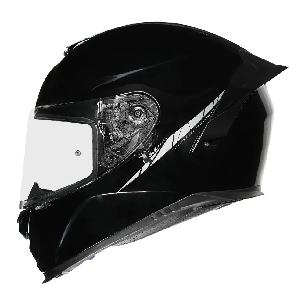 AXXIS 109Bsv Eagle Sv Solid A1 Gloss Black Full Face Helmet