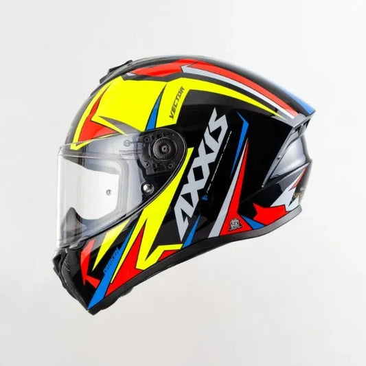 AXXIS 112 Draken Vector B3 Gloss Flr Yellow Full Face Helmet