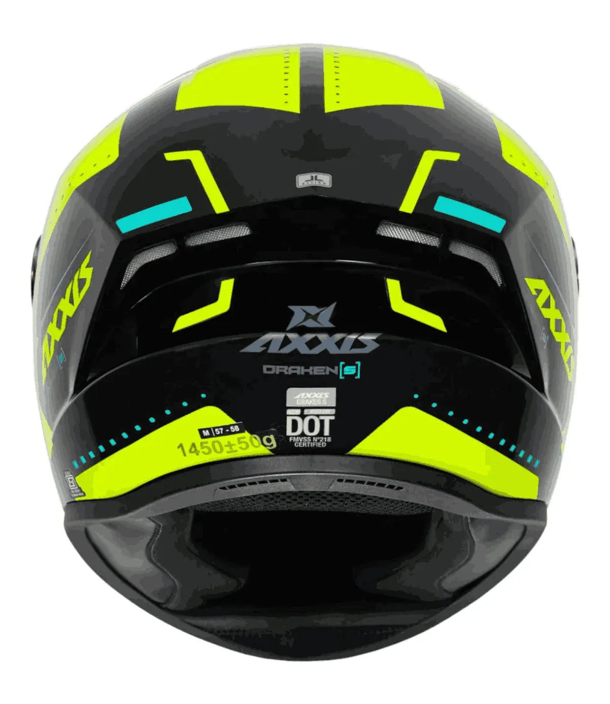 AXXIS 112C Draken Sonar B23 Gloss Flr Yellow Full Face Helmet