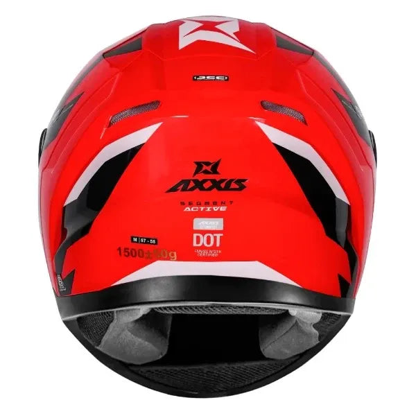 AXXIS 117D Seg Dot Active D5 Gloss Red Full Face Helmet
