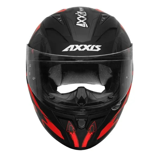 AXXIS 117D Seg Dot Arrows B15 Matt Flo Red Full Face Helmet