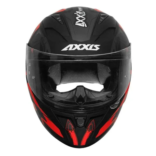 AXXIS 117D Seg Dot Arrows B15 Matt Flo Red Full Face Helmet