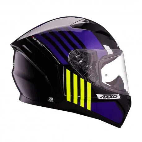 AXXIS 117D Seg Dot Giga B3 Gloss Fluo Yellow Full Face Helmet