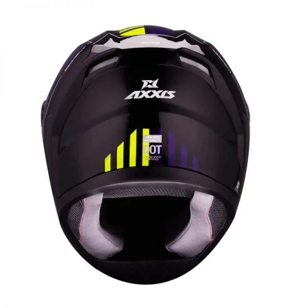 AXXIS 117D Seg Dot Giga B3 Gloss Fluo Yellow Full Face Helmet