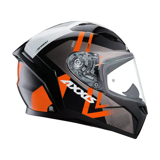AXXIS 117D Seg Dot Leders C4 Gloss Fluo Orange Full Face Helmet