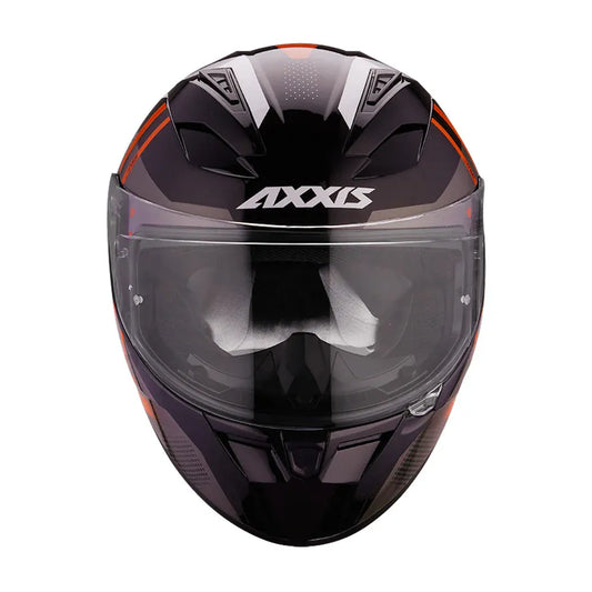 AXXIS 117D Seg Dot Leders C4 Gloss Fluo Orange Full Face Helmet