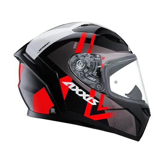 AXXIS 117D Seg Dot Leders C5 Gloss Red Full Face Helmet