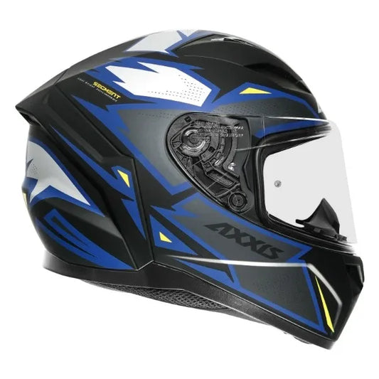 AXXIS 117D Seg Dot Mad B2 Matt Grey Full Face Helmet