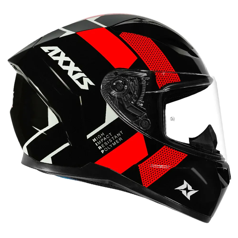 AXXIS 117D Seg Dot Squame A5 Red Full Face Helmet