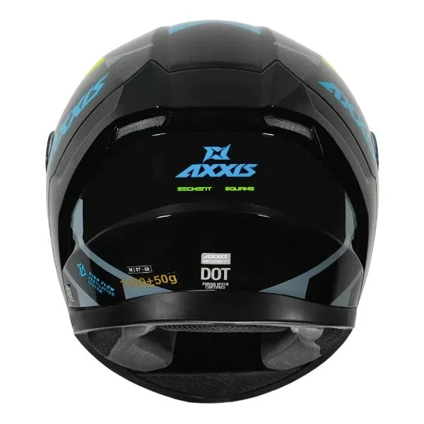 AXXIS 117D Seg Dot Squame E7 Neon Yellow Full Face Helmet