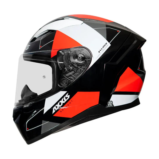 AXXIS 117D Seg Dot Switch B14 Gloss Fluo Orange Full Face Helmet