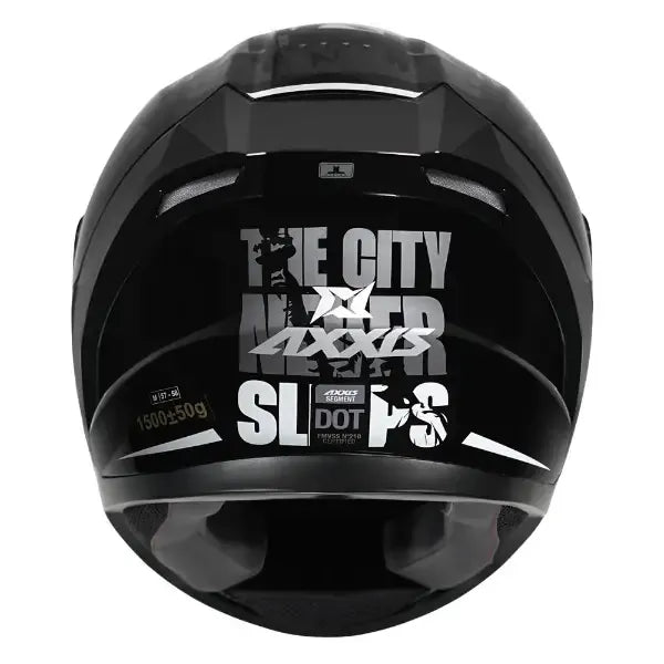 AXXIS 117D Segment Dot Nyc B0 Black Grey Full Face Helmet