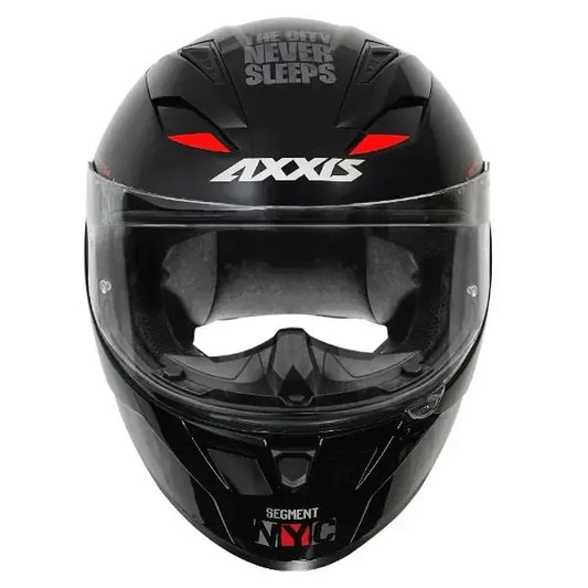AXXIS 117D Segment Dot Nyc B5 Black Red Full Face Helmet