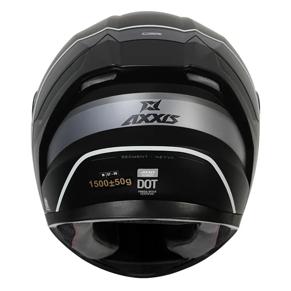 AXXIS 117D Segment Dot Neyva B2 Matt Gray Full Face Helmet