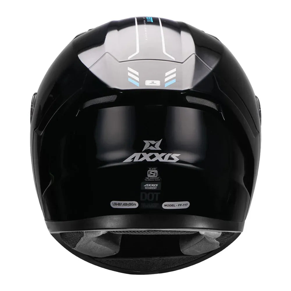 AXXIS 177D Seg Dot Solid A1 Gloss Black Full Face Helmet