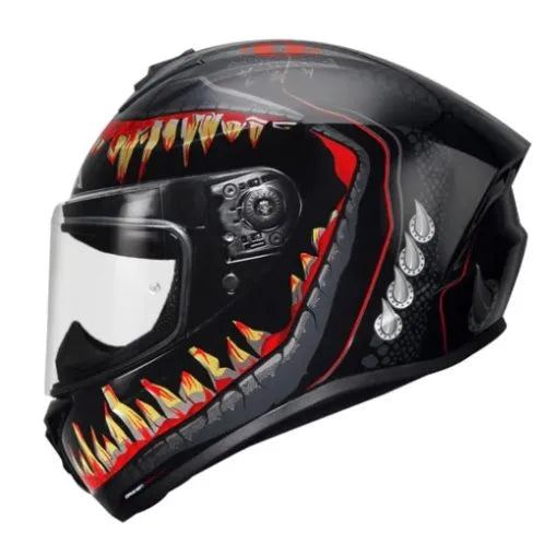 AXXIS Draken Desolaton B1 Teeth Black Red Full Face Helmet