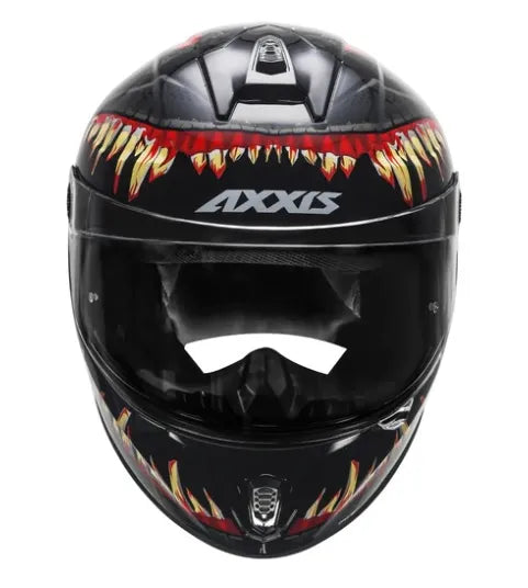 AXXIS Draken Desolaton B1 Teeth Black Red Full Face Helmet