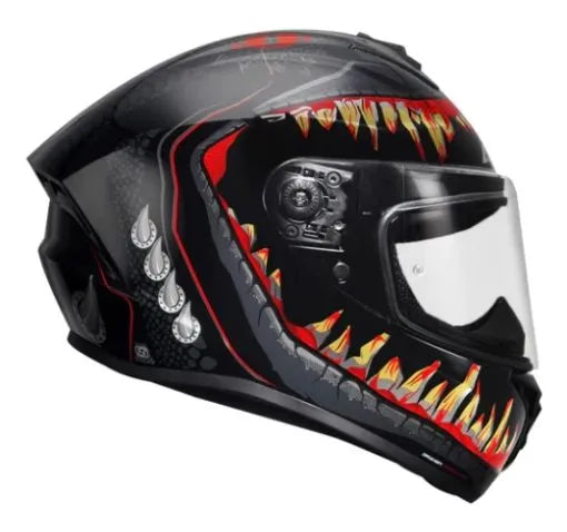 AXXIS Draken Desolaton B1 Teeth Black Red Full Face Helmet