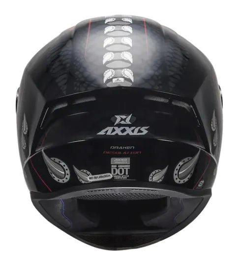 AXXIS Draken Desolaton B1 Teeth Black Red Full Face Helmet