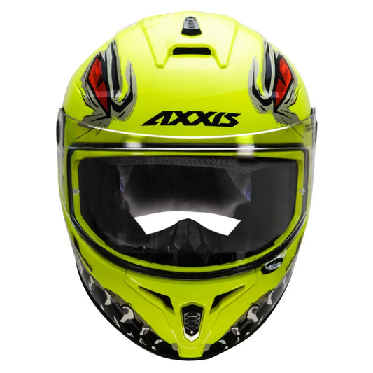 AXXIS Draken Forza C3 Gloss Fluo Yellow Full Face Helmet