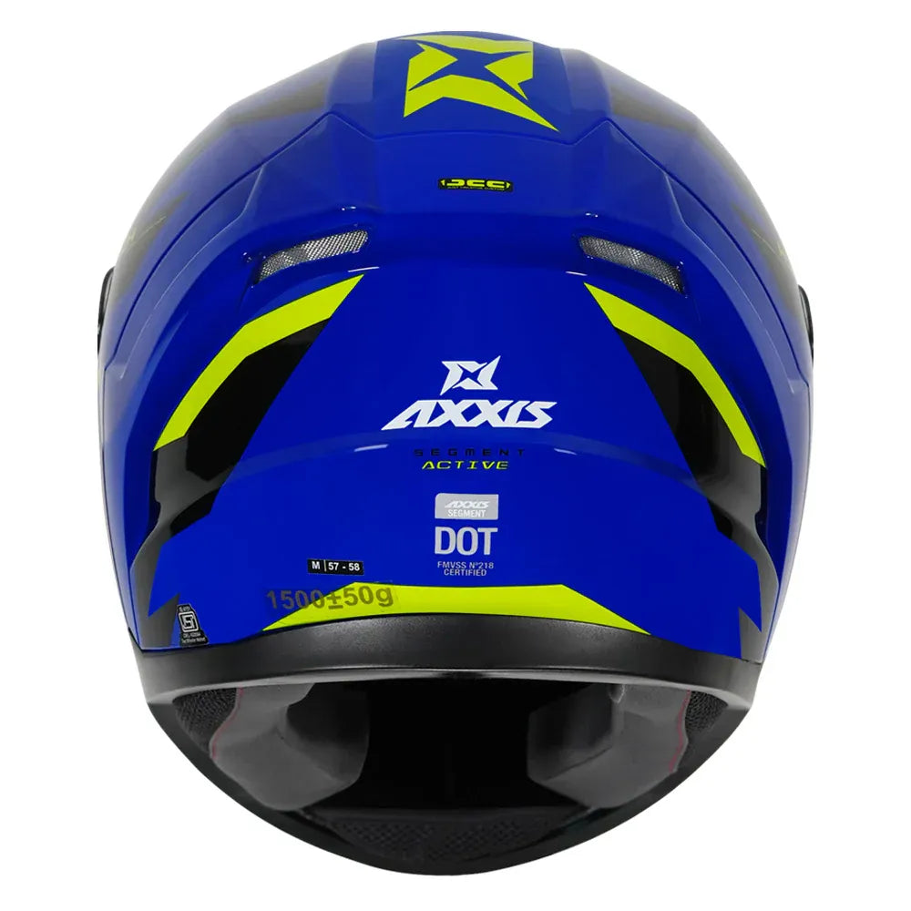 AXXIS Seg Active C7 Gloss Blue Full Face Helmet