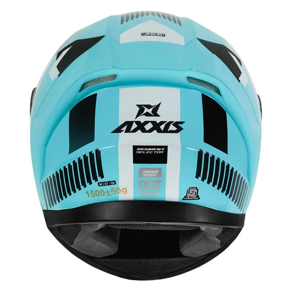 AXXIS Seg Selector Gloss Neon Blue Full Face Helmet