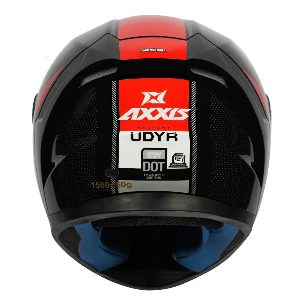 AXXIS Seg Udyr B4 Gloss Red Full Face Helmet
