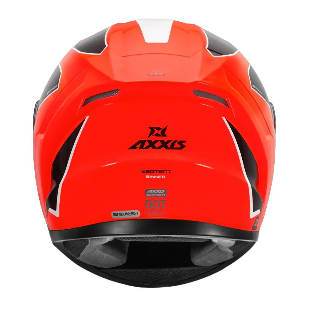 AXXIS Axxs Seg Fot Sinner F5 Gloss Red Full Face Helmet