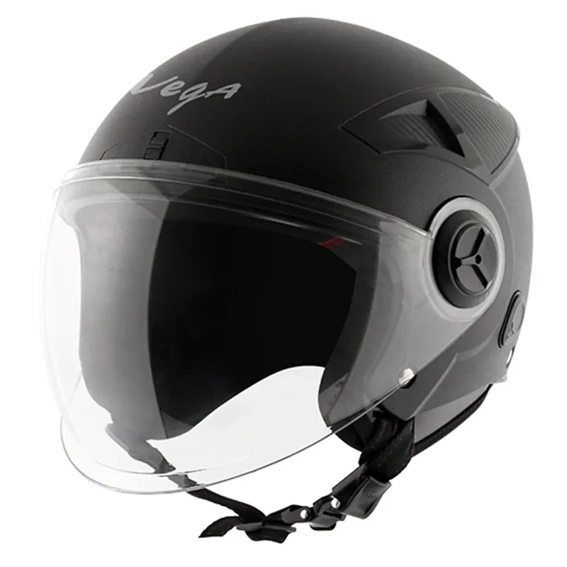 VEGA Blaze Black Half Face Helmet