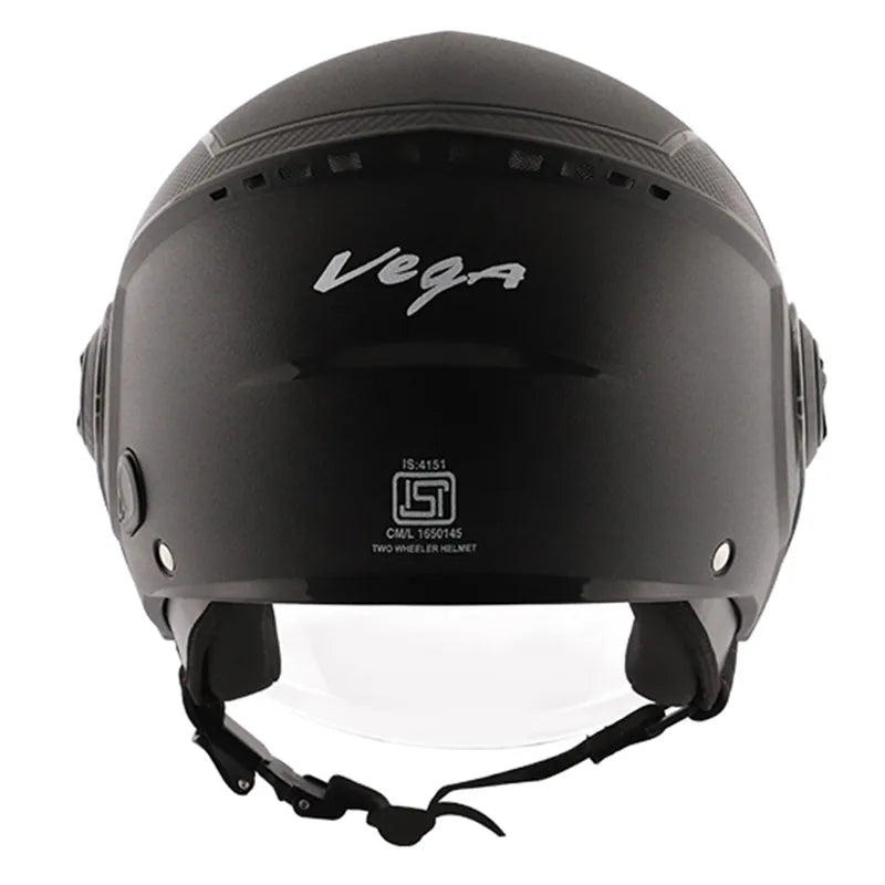 VEGA Blaze Black Half Face Helmet